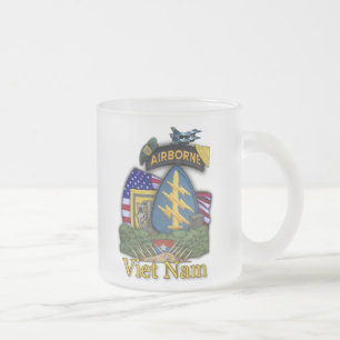 Caneca De Café Vidro Jateado Forças especiais de 1rua que vietnam war vets fros