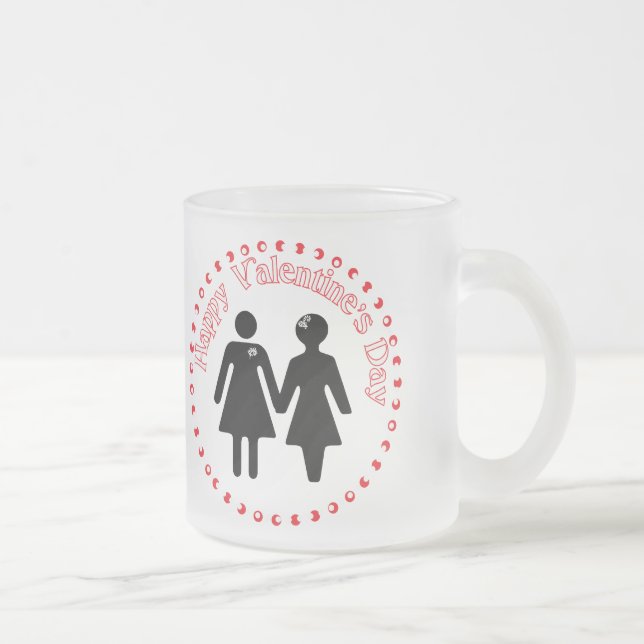 Caneca De Café Vidro Jateado formalmente namoradas (Direita)
