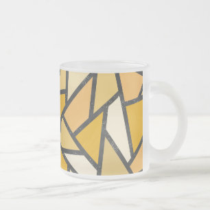 Caneca De Café Vidro Jateado Formas de vidro coloração amarela