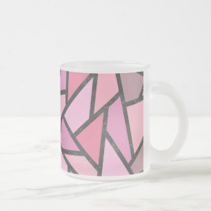 Caneca De Café Vidro Jateado Formas de vidro coral manchado