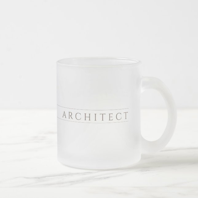 Caneca De Café Vidro Jateado FOSCO ARCHITECT Vidro/Sepia (Direita)