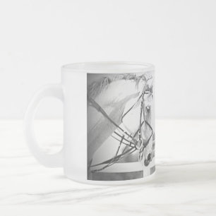 Caneca De Café Vidro Jateado Fosco Cinza