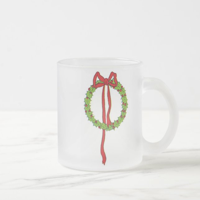 Caneca De Café Vidro Jateado Fosco das Mortes de Natal (Direita)