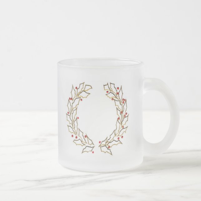 Caneca De Café Vidro Jateado Fosco das Mortes de Natal (Direita)