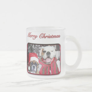 Caneca De Café Vidro Jateado fosco de boxe de Natal
