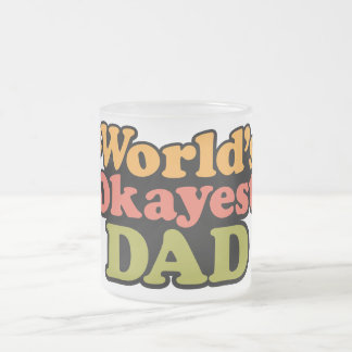 Caneca De Café Vidro Jateado Fosco de café do Mundo mais Okayest