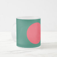 Fosco de caneca de vidro pequena com bandeira de B