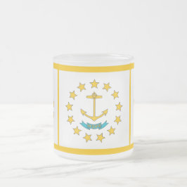 Caneca De Café Vidro Jateado Fosco de caneca de vidro pequena com bandeira Rhod