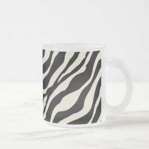 Caneca De Café Vidro Jateado Fosco De Impressão Zebra