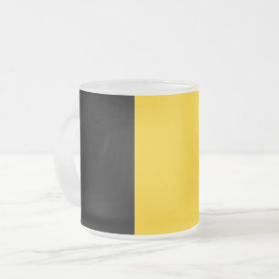 Caneca De Café Vidro Jateado Fosco de pequena caneca de vidro com bandeira da B