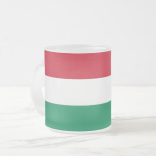 Caneca De Café Vidro Jateado Fosco de pequena caneca de vidro com bandeira da H
