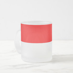 Caneca De Café Vidro Jateado Fosco de pequena caneca de vidro com bandeira da I