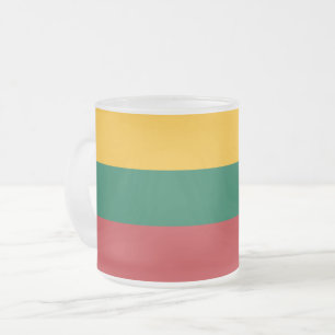 Caneca De Café Vidro Jateado Fosco de pequena caneca de vidro com bandeira da L