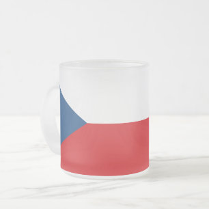 Caneca De Café Vidro Jateado Fosco de pequena caneca de vidro com bandeira da T