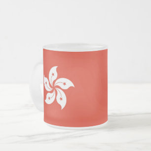 Caneca De Café Vidro Jateado Fosco de pequena caneca de vidro com bandeira de H