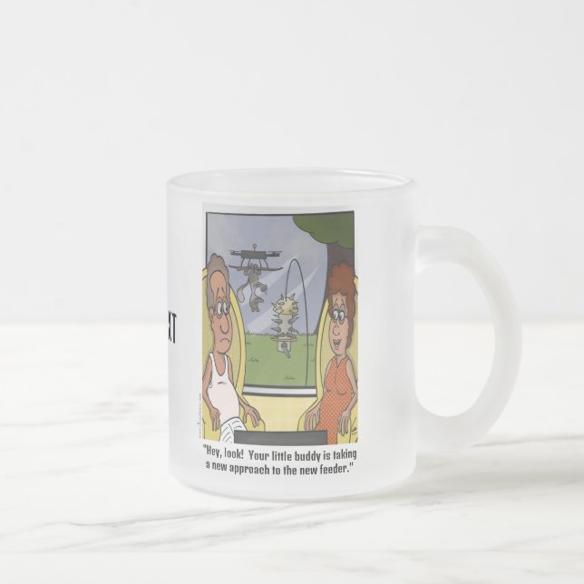 Caneca De Café Vidro Jateado Fosco de Prova de Esquilo (Direita)