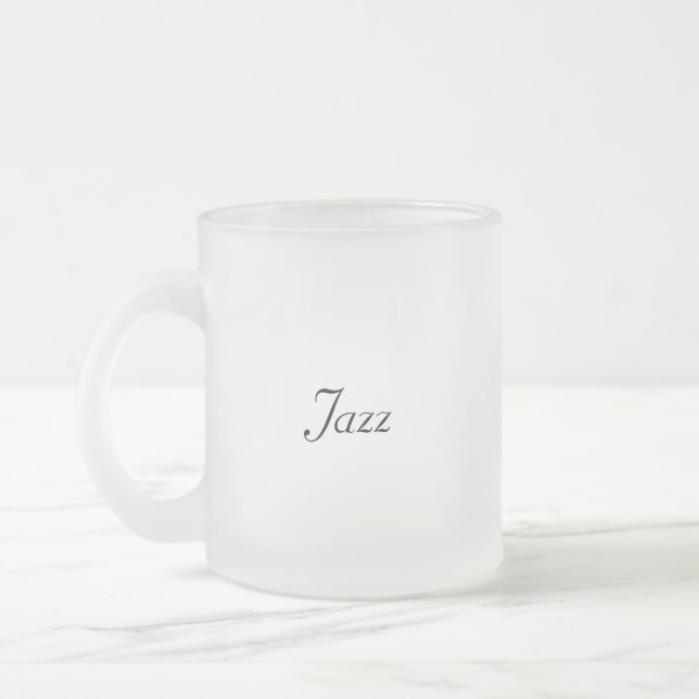 Caneca De Café Vidro Jateado Fosco de vidro jazz (Esquerda)