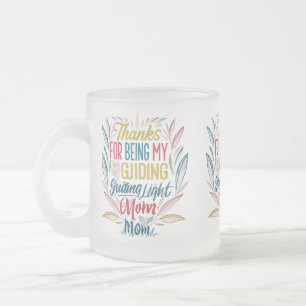 Caneca De Café Vidro Jateado Fosco Glass Mug (10 oz) - "Obrigados por serem meu