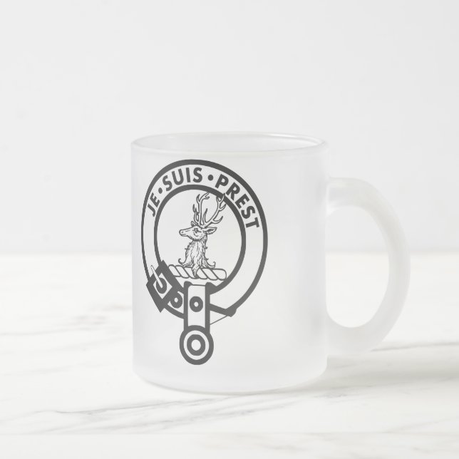 Caneca De Café Vidro Jateado Fosco Je Suis Prest 10 oz Mug (Direita)