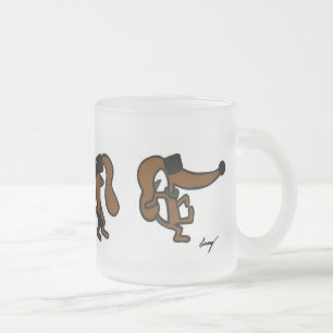 Caneca De Café Vidro Jateado Fosco Midge Dancing Mug