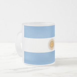 Caneca De Café Vidro Jateado Fosco pequena caneca de vidro com bandeira da Arge
