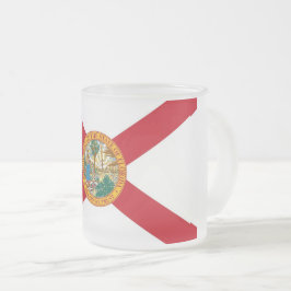 Caneca De Café Vidro Jateado Fosco pequena caneca de vidro com bandeira da Flór
