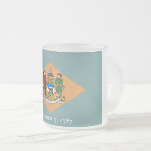 Caneca De Café Vidro Jateado Fosco pequena caneca de vidro com bandeira de Dela