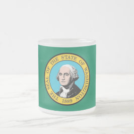 Caneca De Café Vidro Jateado Fosco pequena caneca de vidro com bandeira do Esta