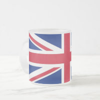 Fosco pequena caneca de vidro com bandeira do Rein