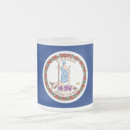 Caneca De Café Vidro Jateado Fosco pequena caneca de vidro com bandeira Virgini