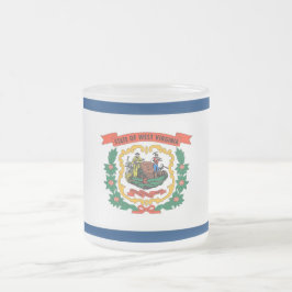 Caneca De Café Vidro Jateado Fosco pequena caneca de vidro com bandeira West Vi