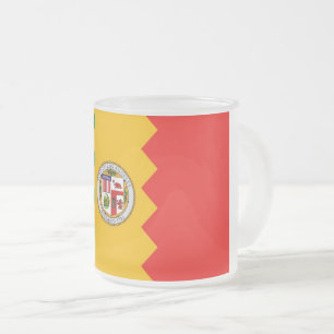 Caneca De Café Vidro Jateado Fosco pequeno caneca de vidro com bandeira de Los 
