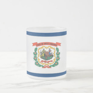 Caneca De Café Vidro Jateado Fosco pequeno caneca de vidro com bandeira West Vi