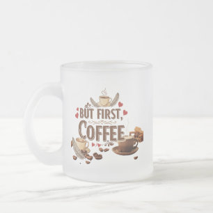 Caneca De Café Vidro Jateado Fosco Vidro de Mata para Amantes de Café