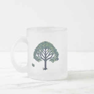 Caneca De Café Vidro Jateado Fosco Vidro Mug 10 oz - Árvore do Design