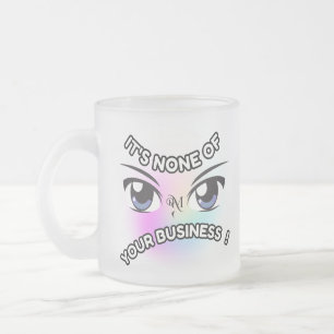 Caneca De Café Vidro Jateado Fosco Vidro Mug 10oz : Nenhuma de suas