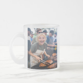 Caneca De Café Vidro Jateado Foto Personalizada de Concurso de Churrasco