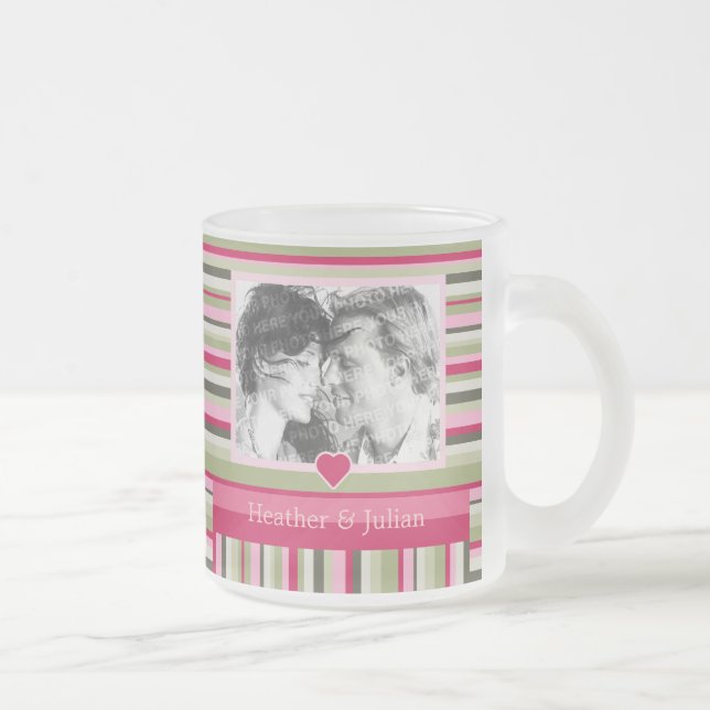 Caneca De Café Vidro Jateado Foto Romântica Personalizada (Direita)