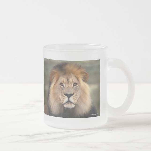 Caneca De Café Vidro Jateado Fotografia dos leões (Direita)
