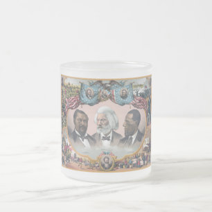 Caneca De Café Vidro Jateado Fr3d3 Bailey Douglass com Abolicionista Preto