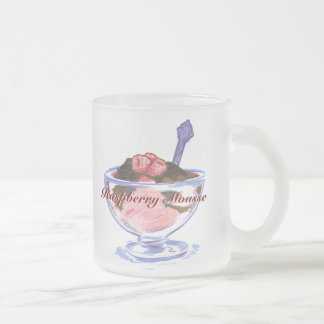 Caneca De Café Vidro Jateado Framboesa Icecream Mug
