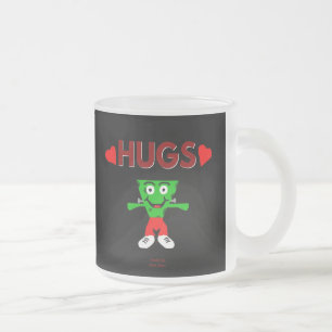 Caneca De Café Vidro Jateado FrankenCheese Abraços Fosco Pequeno