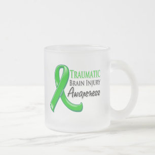 Caneca De Café Vidro Jateado Friso de sensibilização para lesões cerebrais t