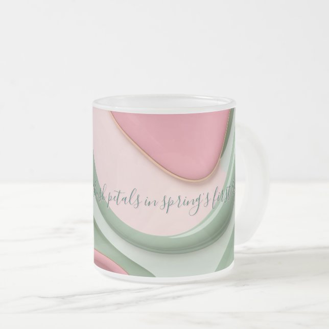 Caneca De Café Vidro Jateado Frosted glass mug in stylish graphic (Frente Esquerda)