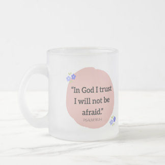 Caneca De Café Vidro Jateado Frosted Mug with Bible verse