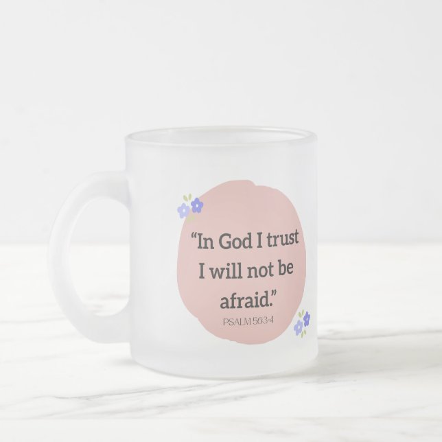 Caneca De Café Vidro Jateado Frosted Mug with Bible verse (Esquerda)