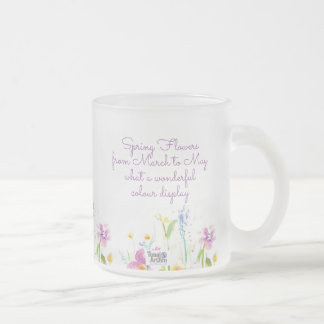 Caneca De Café Vidro Jateado Frosty Glass Flower Tea Coffee Mug