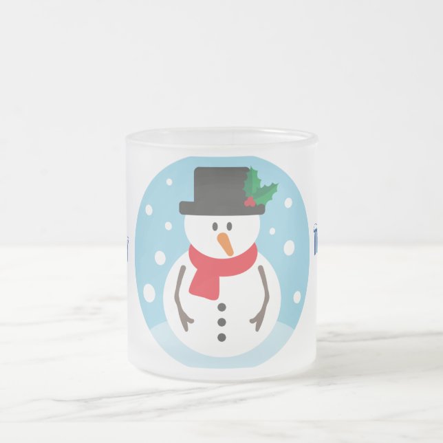 Caneca De Café Vidro Jateado Frosty, o boneco de neve (Centro)