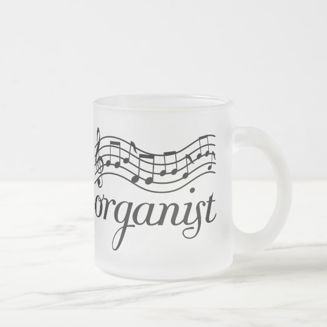 Caneca De Café Vidro Jateado Funcionarios musicais do organista (Direita)