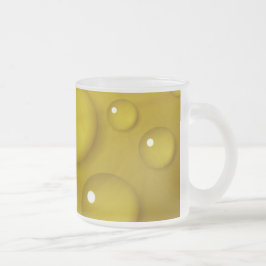 Caneca De Café Vidro Jateado Fundo de Água Amarelo